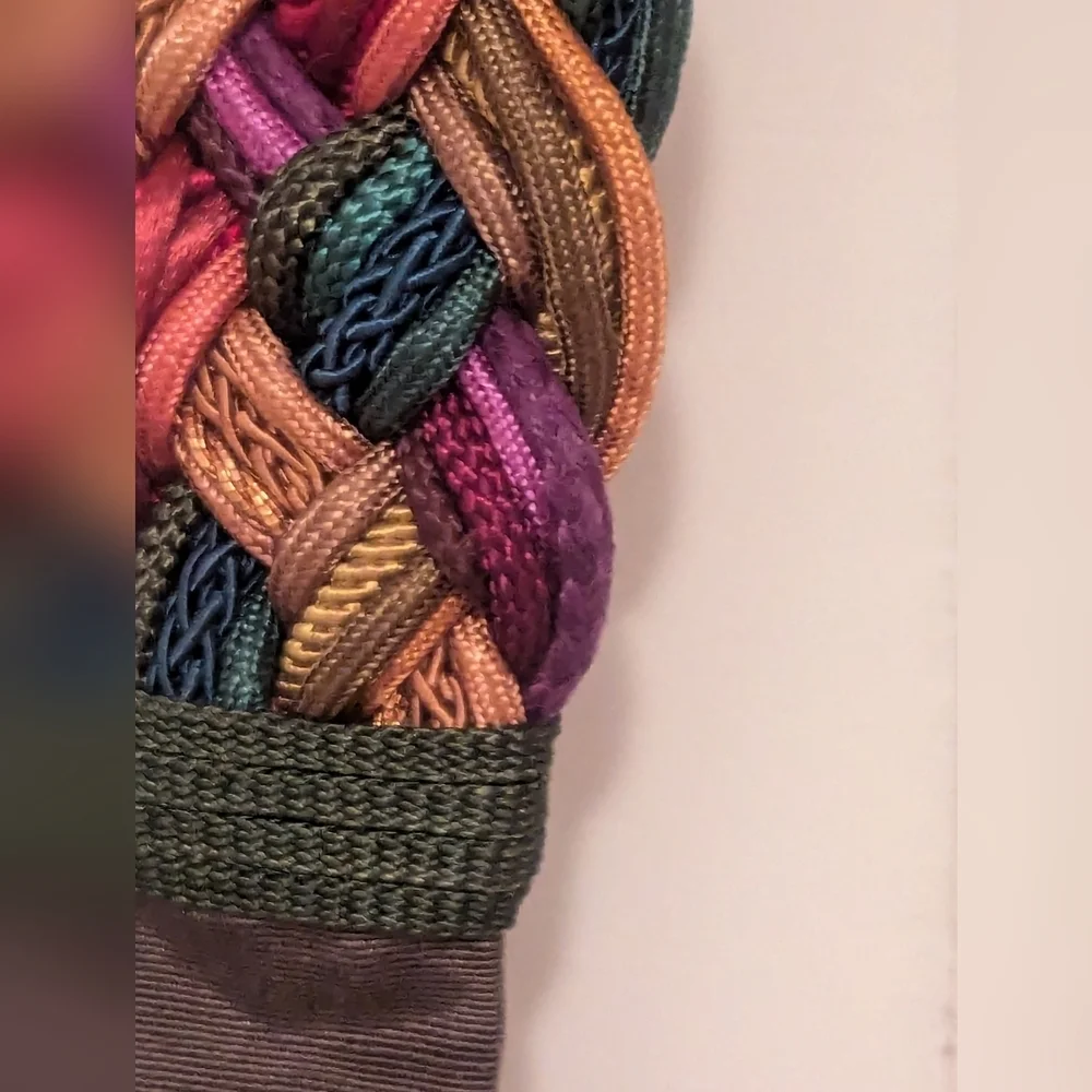 🌈Colorful Braided Belt Ione adjustable  boho artisan lagen look, hippie